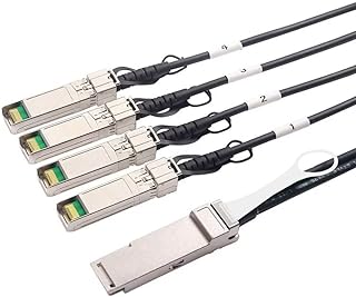 40G QSFP+ till 4 x SFP+ Breakout DAC a40GBASE-CR4 Passiv direktkoppling koppar, twinax QSFP till SFP-kabel för Cisco QSFP-4SFP10G-CU2M enheter, 2-mätare (6,6 fot) - Amazon Deal & Rabatt