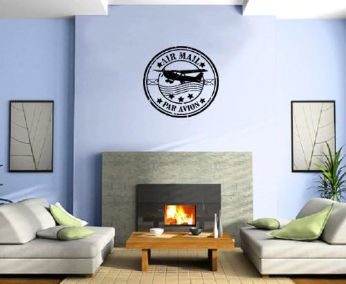 M606 - Sello de goma para pared, diseño de avión antiguo