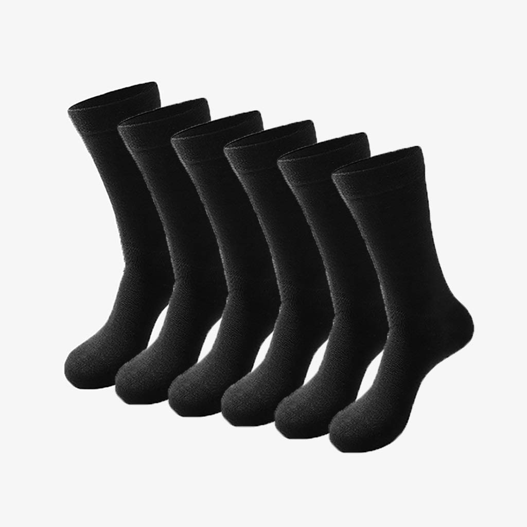 WomenSocks Socks Soft Cotton Work Gear Cushioned Crew Socks for Women and Men Hiking Socks (Color : Black)