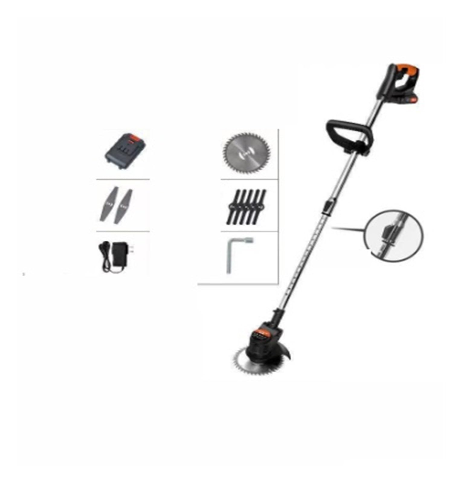 Tosaerba Elettrico al Litio Multifunzionale Piccolo Tosaerba Portatile al Litio Ricaricabile Manufatto da Diserbo(36TV Mower,One Charge)