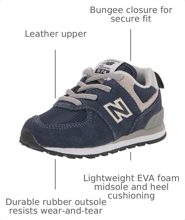 Image of New Balance 574 I Bungee Boys' Infant-Toddler Sneaker