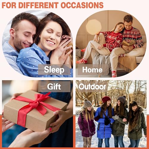Image of Fuzzy Socks Fluffy Thick Warm Winter Soft Cozy Plush Sleep Home Fleece Cabin Soft House Socks for Women Men