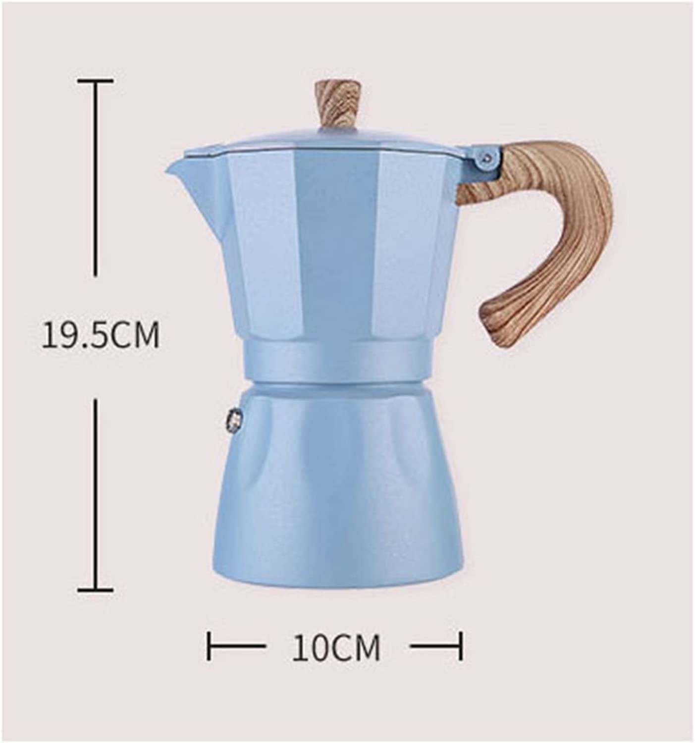 Cafetera percoladora, cafetera de Aluminio, cafetera Mocha, cafetera de percolación, cafetera Mocha, cafetera (Color : Blue)