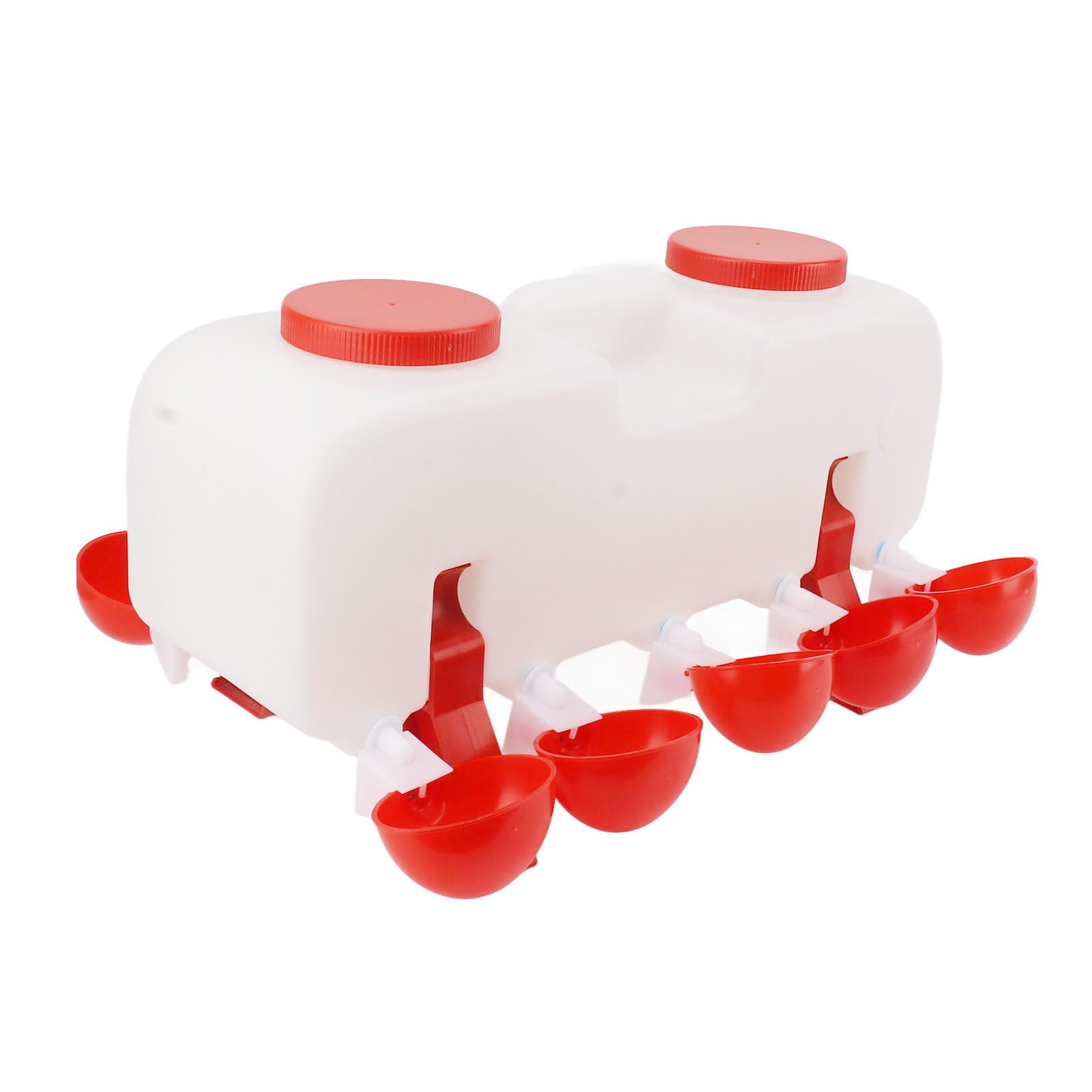 Automatic 10L Chicken Duck Goose Waterer with 10 Bowls, Large Capacity Poultry Drinking Cup System for Range Farming