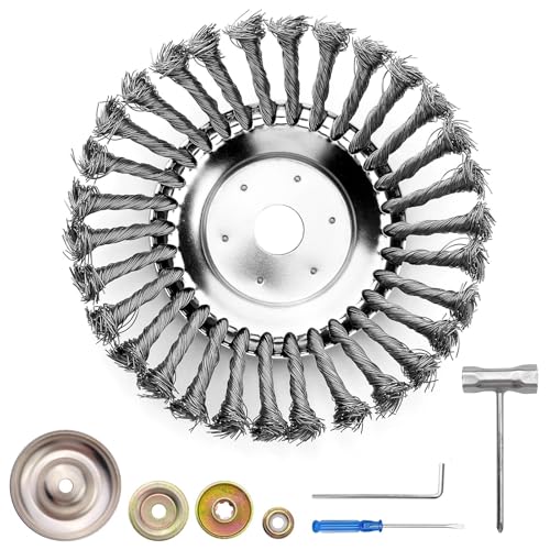 Elsrantor 8 Zoll unkrautbürste für freischneider, wildkrautbürste, motorsense zubehör, unkraut Trimmer bürste, Garten geräte moos entfernen Brush, mit Mounting Accessories, Anwendbar Auf Rasentrimmer Elsrantor 8 Zoll unkrautbürste für freischneider, wildkrautbürste, motorsense zubehör, unkraut Trimmer bürste, Garten geräte moos entfernen Brush, mit Mounting Accessories, Anwendbar Auf Rasentrimmer