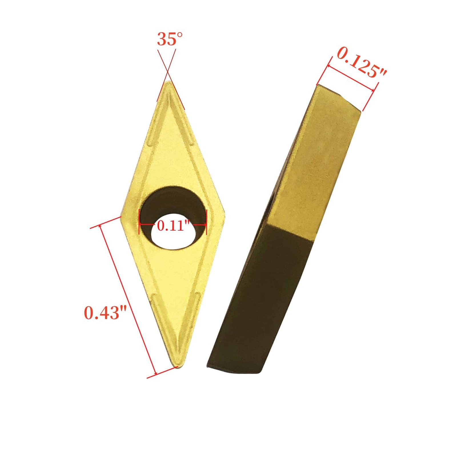5/8" Herramienta de torneado de carburo SVVCN1616H11 Portaherramientas de torneado exterior y 10 piezas VCMT110304/VCMT32.51 CNC Insertos de corte de carburo indexables.
