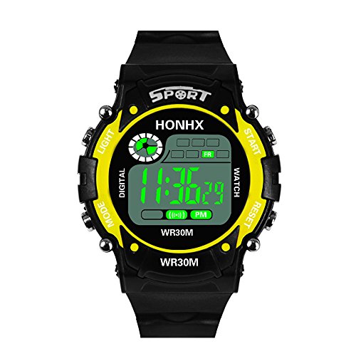 Mens Digital Sports Watches LED Screen Large Face Military Watches for Men Waterproof Casual Watch B057