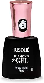 Risqué Top Coat Fixador Diamond Gel Cremoso - 9, 5 ml