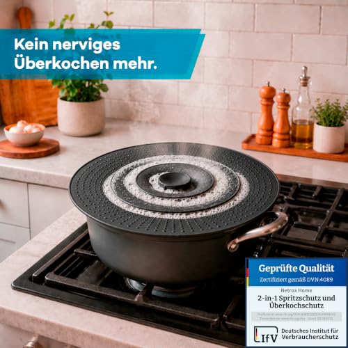 Netrox Überkochschutz und Pfannen Spritzschutz aus Silikon – Ansicht 2