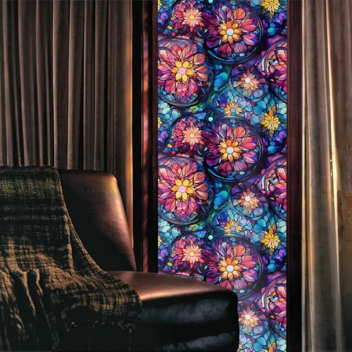 Película Decorativa para Ventana Mandala Rainbow 15.7x118 in miniatura 2