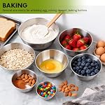 7-Piece Stainless Steel Mixing Bowls Set for Kitchen, Nesting Bowls for Mixing, Baking, Prepping, Cooking and Serving Food, Metal Mixing Bowls Dishwasher Safe (7)