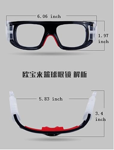 Miniatura 2 de wonzone Deportes anteojos de protección anteojos de baloncesto anteojos de seguridad para los adultos con correa ajustable para baloncesto fútbol