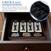 Cash Register Drawer Insert Tray 4 Bill 3 Coin, Money Tray Cash Register Drawer Insert Tray Storage Organizer Drawer for Supermarkets Shops Commercial Currency Black (4 Bill 3 Coin)