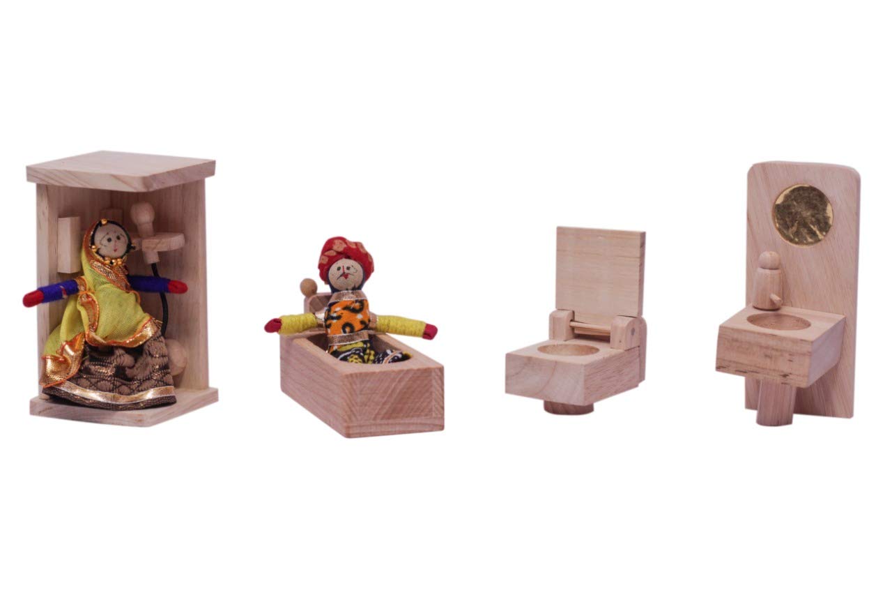 Shy Shy Wooden Bathroom Set for Kids Dollhouse Toy Miniature (Bathroom) (B08S4BFP1P) Amazon Price History, Amazon Price Tracker