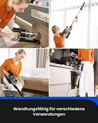 Proscenic DustZero S3 Akku Staubsauger mit Automatische Entleerungsstation, 30KPA Kabelloser Staubsauger, bis zu 60Min Laufzeit, 4 Arbeitsmodi, Staubsauger Kabellos Tierhaare für Hartböden/Allergiker… – Bild 7