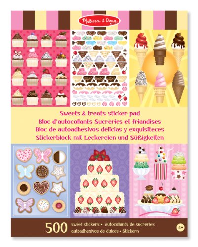 Melissa & Doug Sweets and Treats Sticker Pad - 500 Stickers, 16 Backgrounds