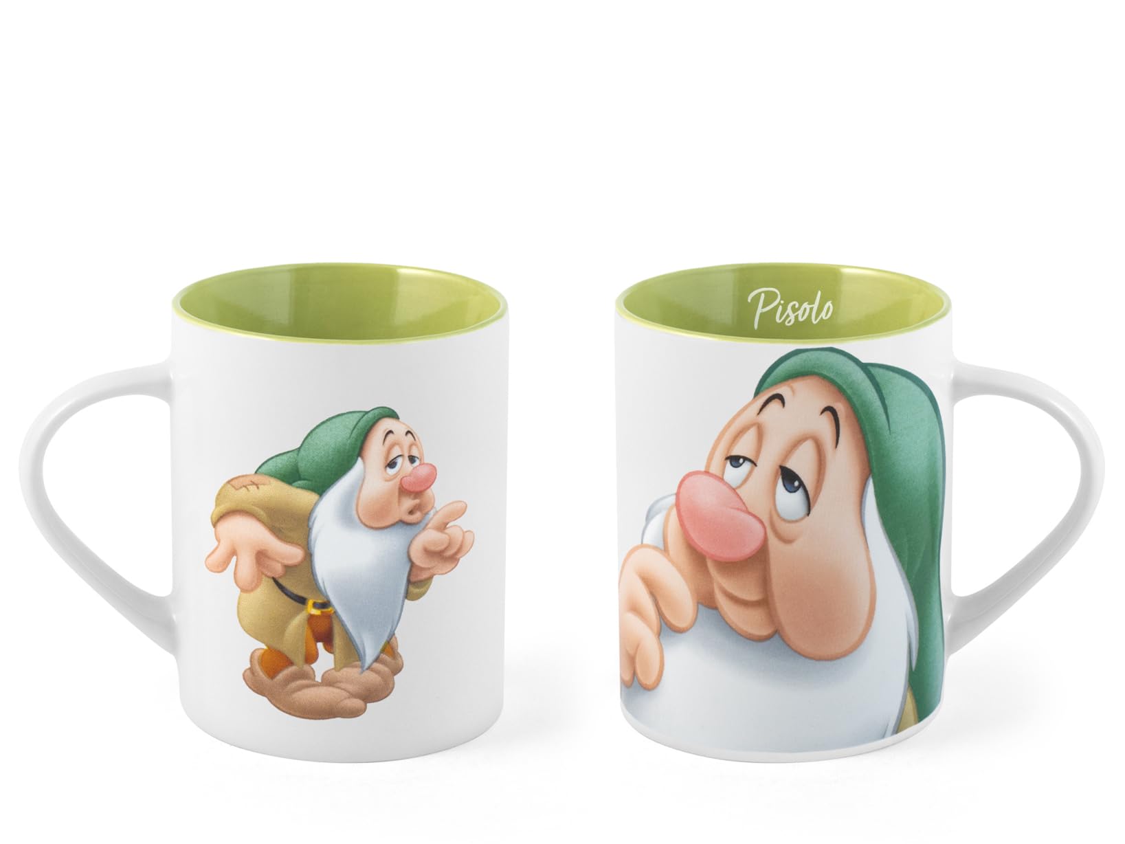 HOMe Disney zestaw 12 kubków POP z nowej porcelany kostnej, 330 cm3 – Królewna Śnieżka i siedmiu krasnoludków, różne postacie, można myć w zmywarce i używać w kuchence mikrofalowej