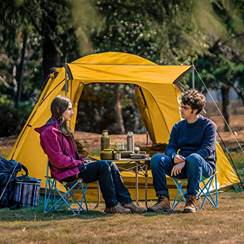 Kazoo 4 Person Camping Tent Outdoor Waterproof Family Large Tents 4 People Easy Setup Tent With Porch Double Layer #TOP3