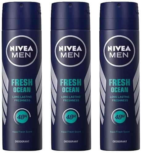 NIVEA MEN Ocean Spray Deodorant For Men, 150Ml (Pack Of 3)