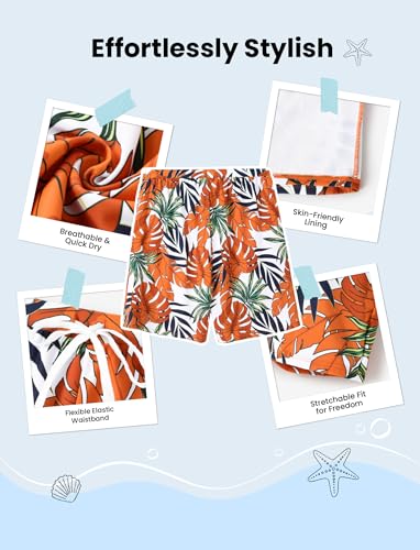 Image of PATPAT Family Matching Swimsuits Two Piece Hawaiian Tropical Beach Bikini and Swim Trunks Set Mommy and Me Bathing Suits
