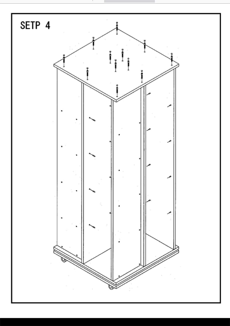 Maple Revolving T-Shirt Display with Casters - 24" W x 24" D x 63" H