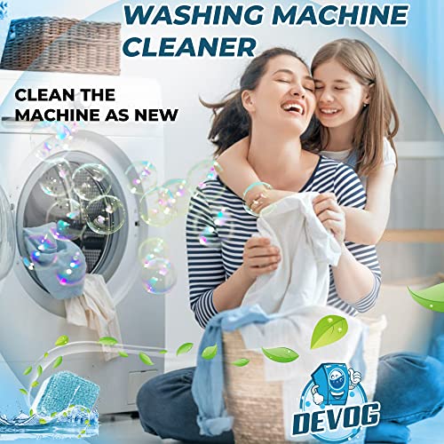 Devog Washing Machine Cleaner Tablets, 24 Pcs Washer Machine Cleaner With Deep Cleaning Formula, 1 Year Supply, Washer Cleaner For Front Loader, Top Loader And He #TOP4