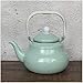 Chaudière émail vert Chaudière Vintage Café Pot eau théière coloré for plan de cuisson Cuisinière à induction ou Four Cuisinière Cuisinière à gaz, 1.5L / 2L, 1,5L (Size : 2L)
