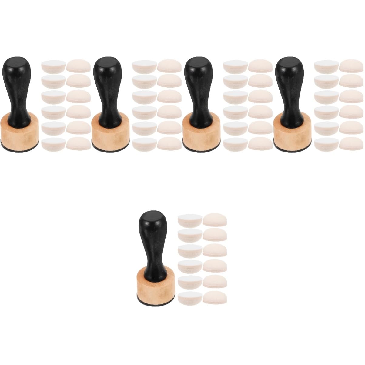 VILLCASE 5 Sätze Stempelschwamm kreativset Creative Set lackier zubehör Bastelzubehör malerbürste Palette Unterlage Schmierer Halter Farbschwämme Schwammstempel zum Selbermachen Plastik