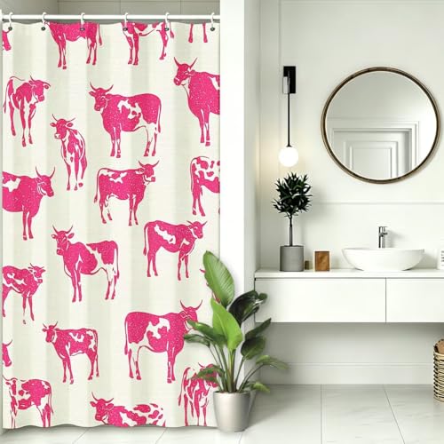 Rideau douche 120 x 200 cm vache imperméable en polyester lavable - 4