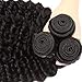 NewYou Curly Headband Wig Human Hair Glueless Headband Wigs for Black Women Machine Made None Lace Front Wigs with Headband Attached Natural Color (10 12 14+10, Deep Wave Bundles with Closure)