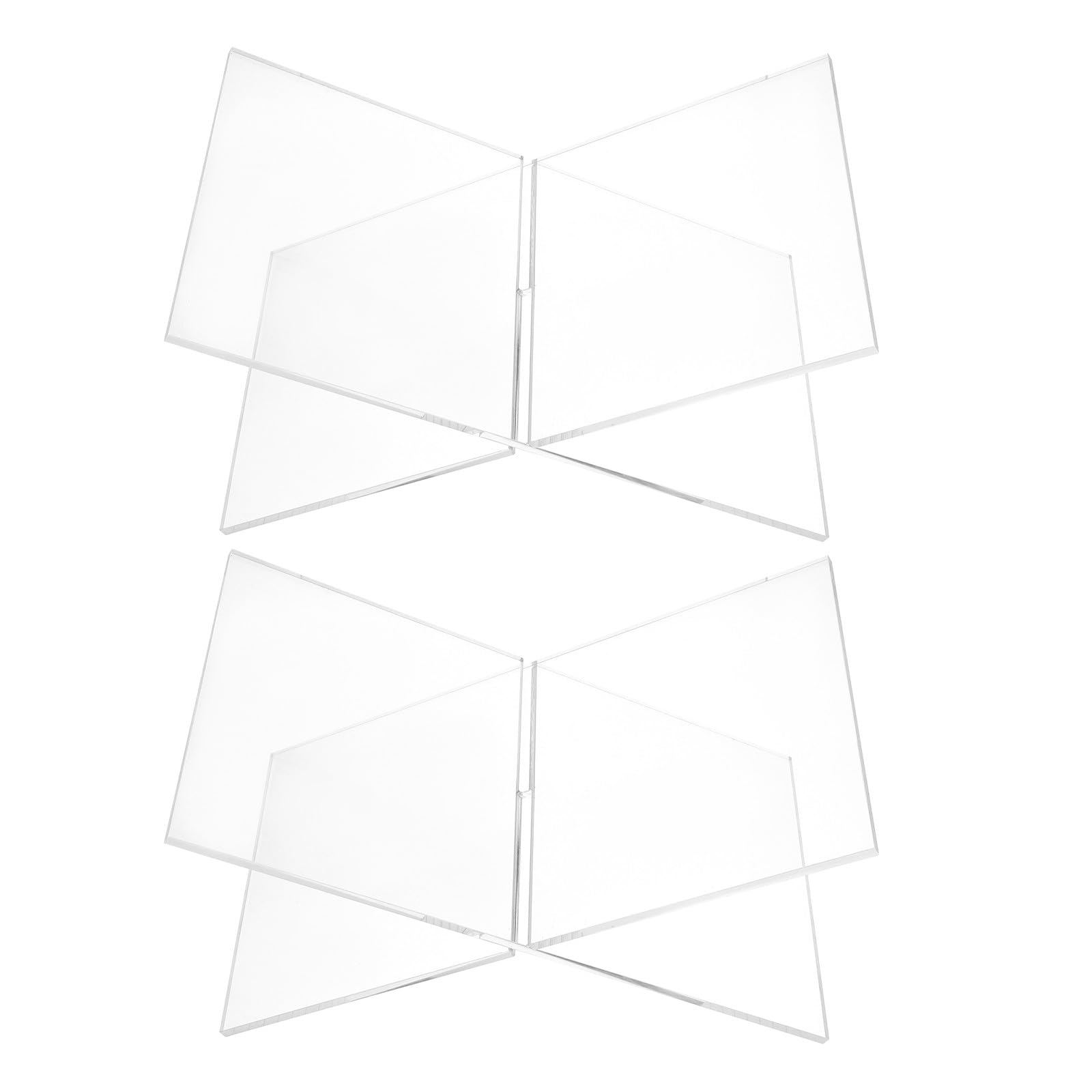 2 soportes transparentes para libros, revistero de acrílico, soporte de exhibición tipo caballete de acrílico, independiente para recetas para escritorio, estante, biblioteca o mesa de