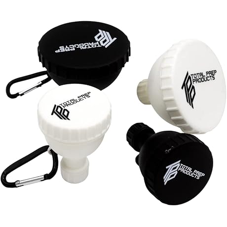 Portable Supplement Funnel for Water Bottle - 4 BPA-Free Non-Toxic Pack