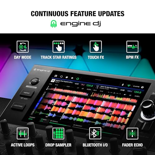 Image of Denon DJ SC LIVE 4 Standalone DJ Controller with Stem Separation on 4-Decks, Wi-Fi Streaming, Build-in Speakers, Serato DJ and Virtual DJ Compatible | True 4-Deck Standalone Dj System, 7 Multi-Gesture Touchscreen, WI-FI Streaming, Built-in Speakers, Serato Dj Pro Included