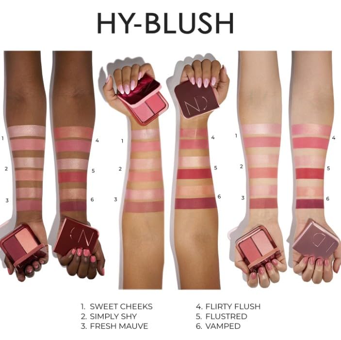 NATASHA DENONA Original | HY-BLUSH | cloudy cream cheeck duo | COLORETE | 10 gramos | VEGANO | by BELLA | (FLUSTERED, 10 g (Paquete de 1))