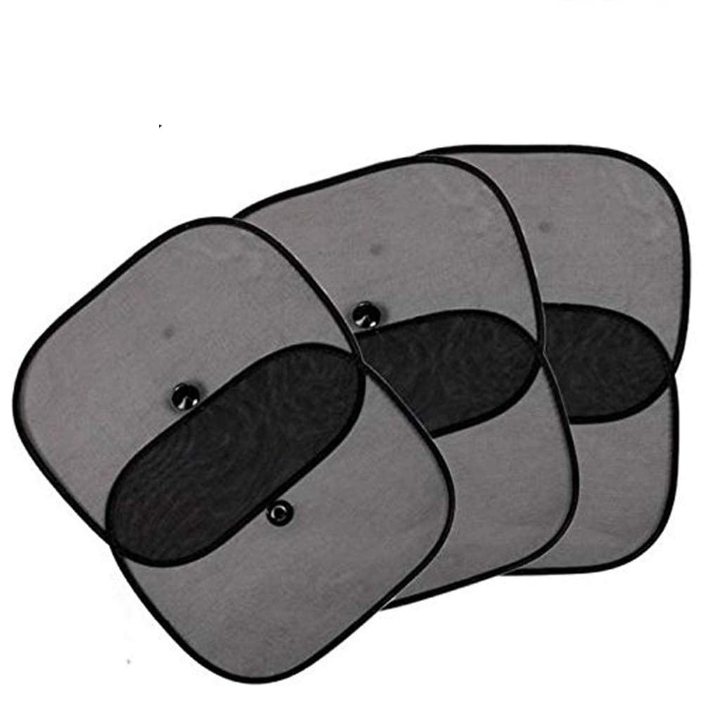 Riderscart Black Cotton Sun Shade Car Window Extra Protective Car Window Shade Blocks Over 98% Harmful UV Rays Universal Sun Shades with Vacuum Cups With 6 Month Warranty Universal for all Models (6 Pieces)