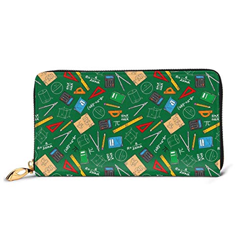 Preisvergleich Produktbild Arithmetik Werkzeuge Brieftaschen für Männer Frauen Langes Leder Scheckheft Kartenhalter Geldbörse Reißverschluss Schnalle Elegante Kupplung Damen Geldbörse
