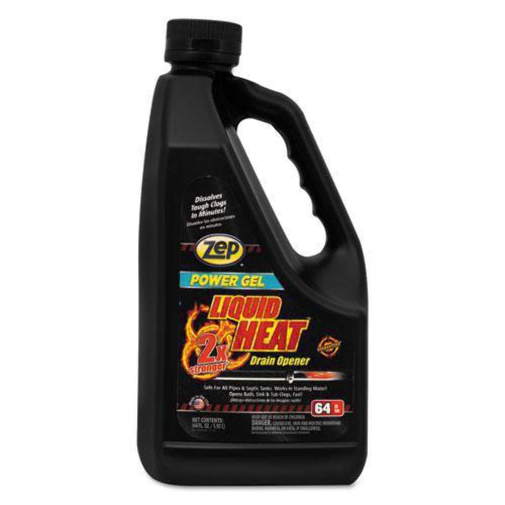 Zep Liquid Heat Hair and Grease Clog Dissolver Gel - 64 Ounce