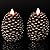 Wondise Flameless Candles with Timer, Battery Operated Flickering Wick Real Wax Pine Cone Candles for Holiday Indoor Decoration, Set of 2, Brown(D3.5 x H4.7 Inch)
