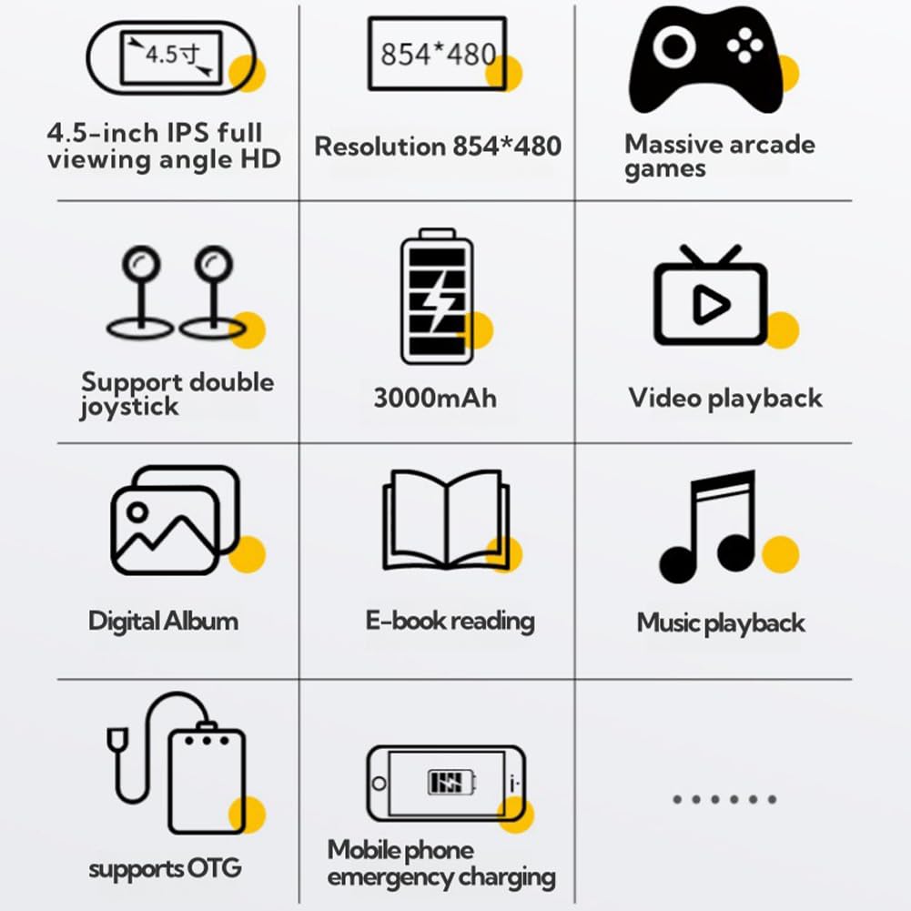 Consola de Videojuegos Retro Portátil de Mano con 2 Unidades - Consola de Juegos USB Recargable para Niños y Adultos, Regalo de Cumpleaños para Amigos