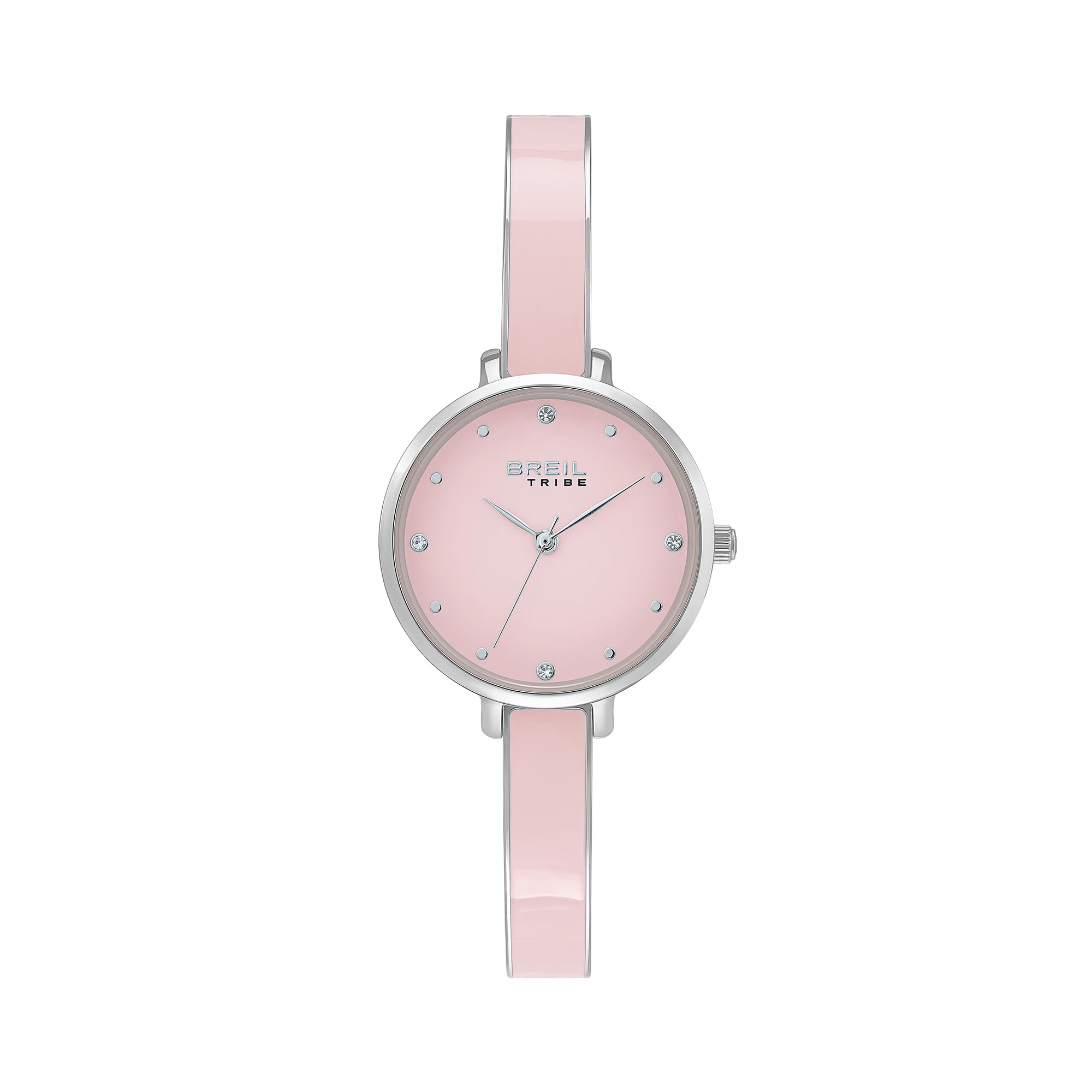 Breil, Collezione Sorbet Time, Orologio Donna, Movimento Digitale al Quarzo, Cassa in Acciaio 30 mm, Quadrante con Cristalli, Bracciale Semirigido Smaltato, Chiusura Gioielleria, Idea Regalo Donna