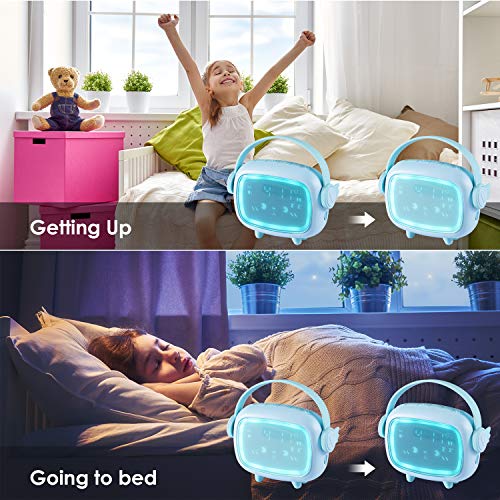 Banne Kids Alarm Clock Blue For Boys Bedroom Ok To Wake,Children's Sleep Trainer,Wake Up Light & Night Light #TOP4