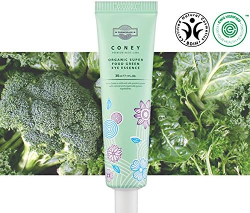 FARMGRAIN CONEY Organic Super Food Green Eye Essence 30ml, 1 fl. oz. | Premium Skincare | 95% Organic | EWG Verfied & BDIH Cerfitied