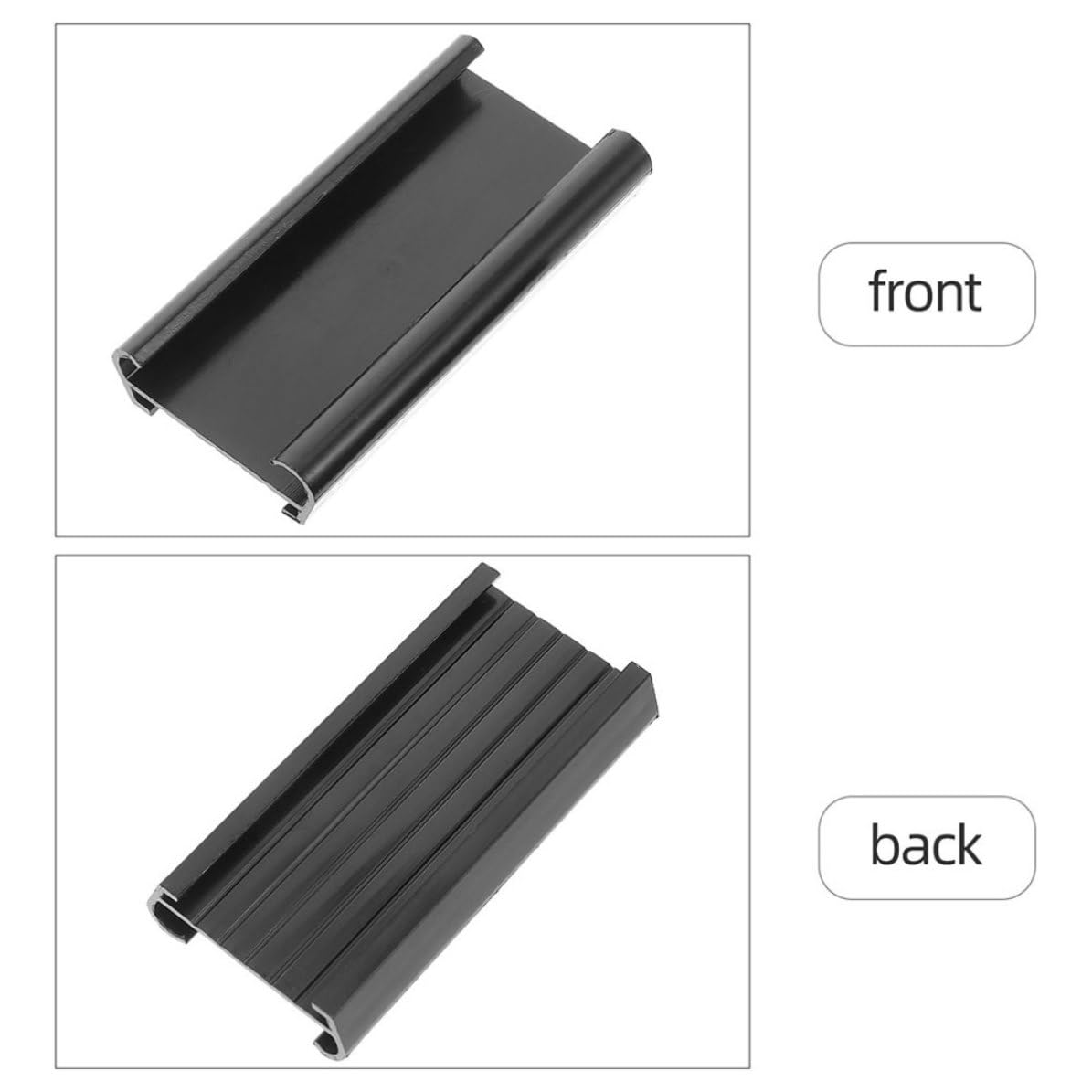 Cabilock 40 Pièces Porte-étiquette D'étagère en Pvc Noir pour