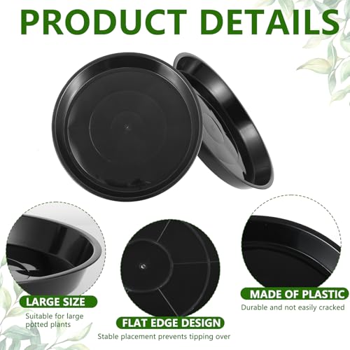 Soucoupes pour plantes Rainmae lot de 8 coupelles rondes de 41 cm sans trous en plastique. - 4