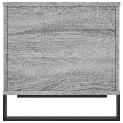 Table basse gain de place gris Sonoma réglable avec rangement fermé - 8