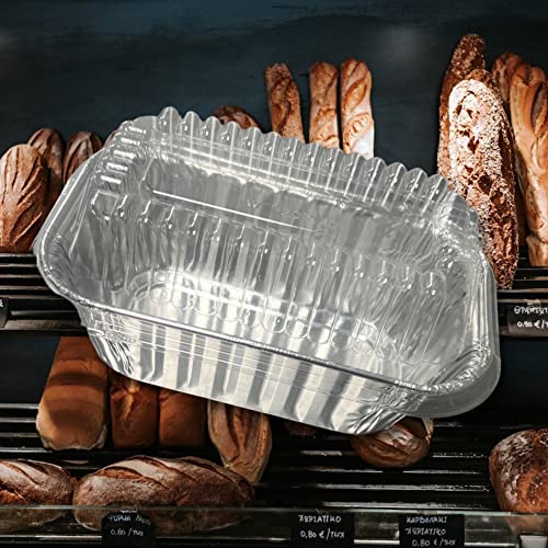 The First Ingredient 15 Count Foil Bread Pan 1 Lb Aluminum Foil Mini Loaf Pan W/Snap On Dome Lid #TOP2