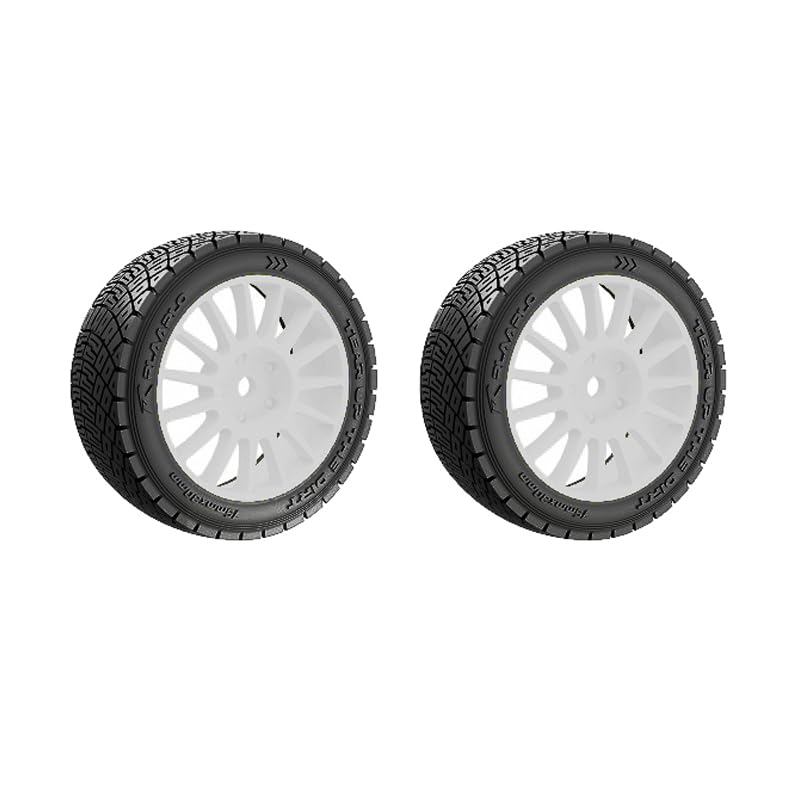 CROBOLL XTS-084 Wheel hub& Tire Set (White) for 1:10 Rally Car XTS-F10