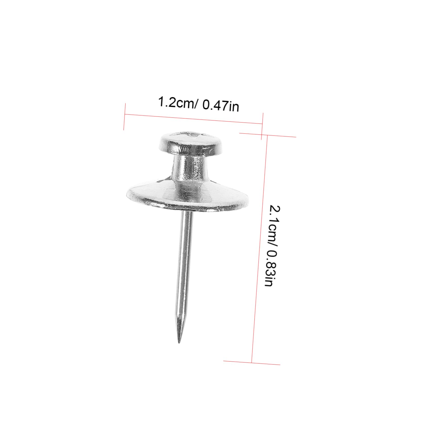 Gadpiparty 4 Set Puntina Da Disegno in Metallo Punte Muro Chiodi Muro Per Mappa Tavole Parete Delicate Puntine Da Disegno Puntine Da Disegno Compatte Lega Di Zinco Silver 30 Pezzi * 4