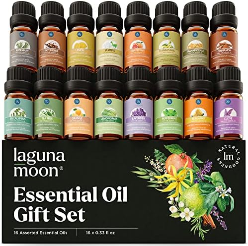 Essential Oils Set - 16 Pcs Organic Premium Grade Home Essentials Oils - for Diffusers, Fragrance, Scents for Candle Making, Soap, Slime - Natural Aromatherapy Oils for Skin & Hair - Home, Office, Car