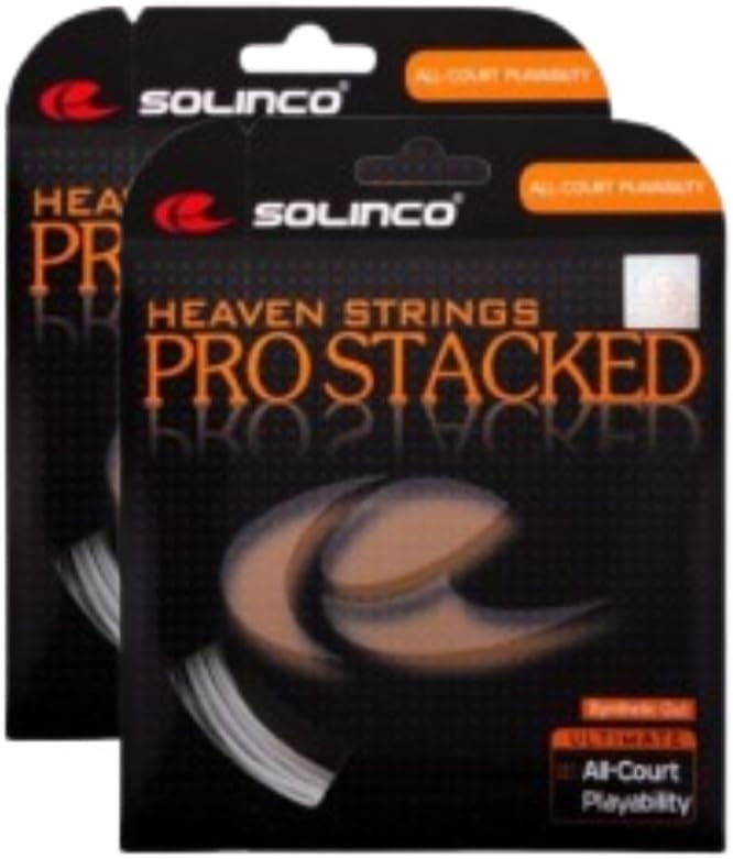 Pro Stacked White Tennis String, 2 Pack